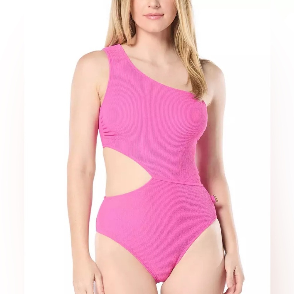 Michael Kors Women’s Pink One-Shoulder Swimsuit- NWT- Size 12